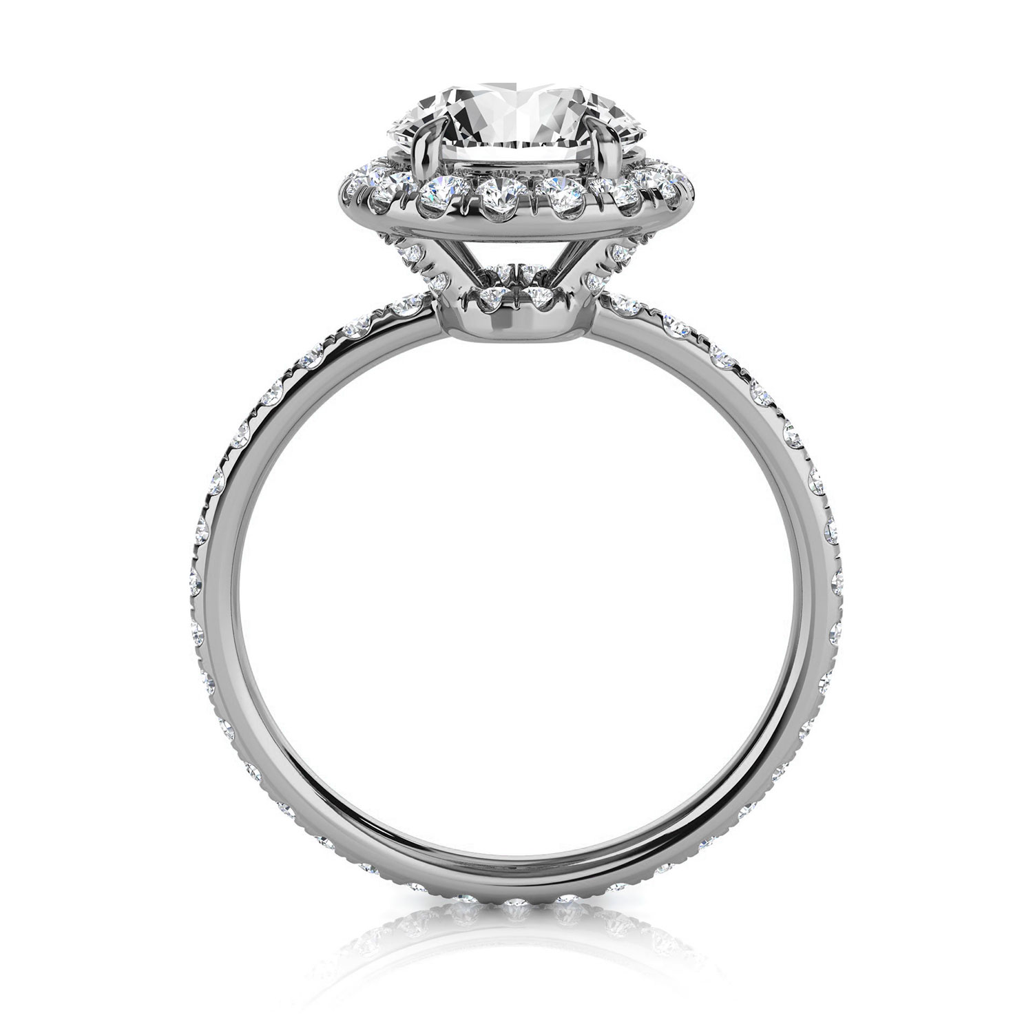14K White Gold Panilari Eternity Halo Lab Grown Diamond Ring (3/4 ct. tw)